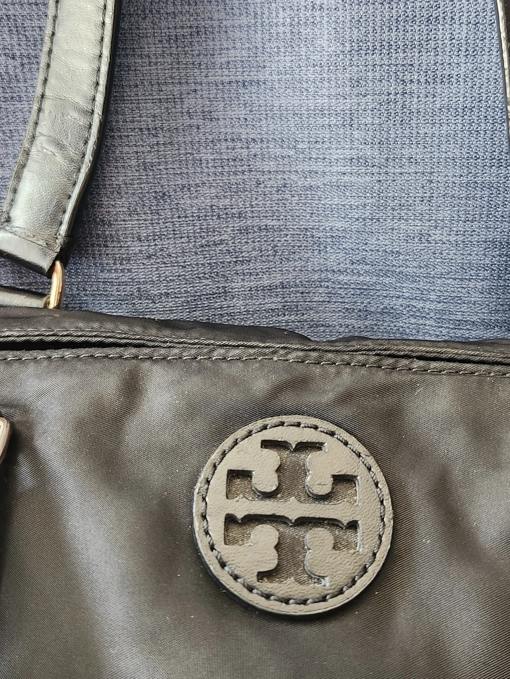 Tory Burch Tilda Black Nylon Small Tote Bag Convertible Crossbody Medium - Fair